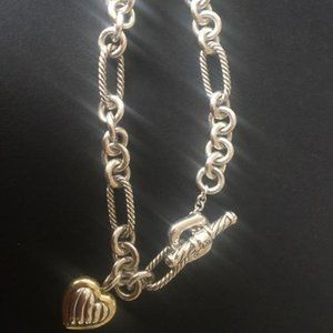 DY Heart Charm Bracelet